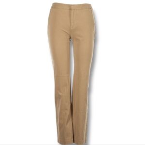 KOBI HALPERIN Khaki Pants Women Size 4 Straight Leg Stretch Tan Capsule Wardrobe